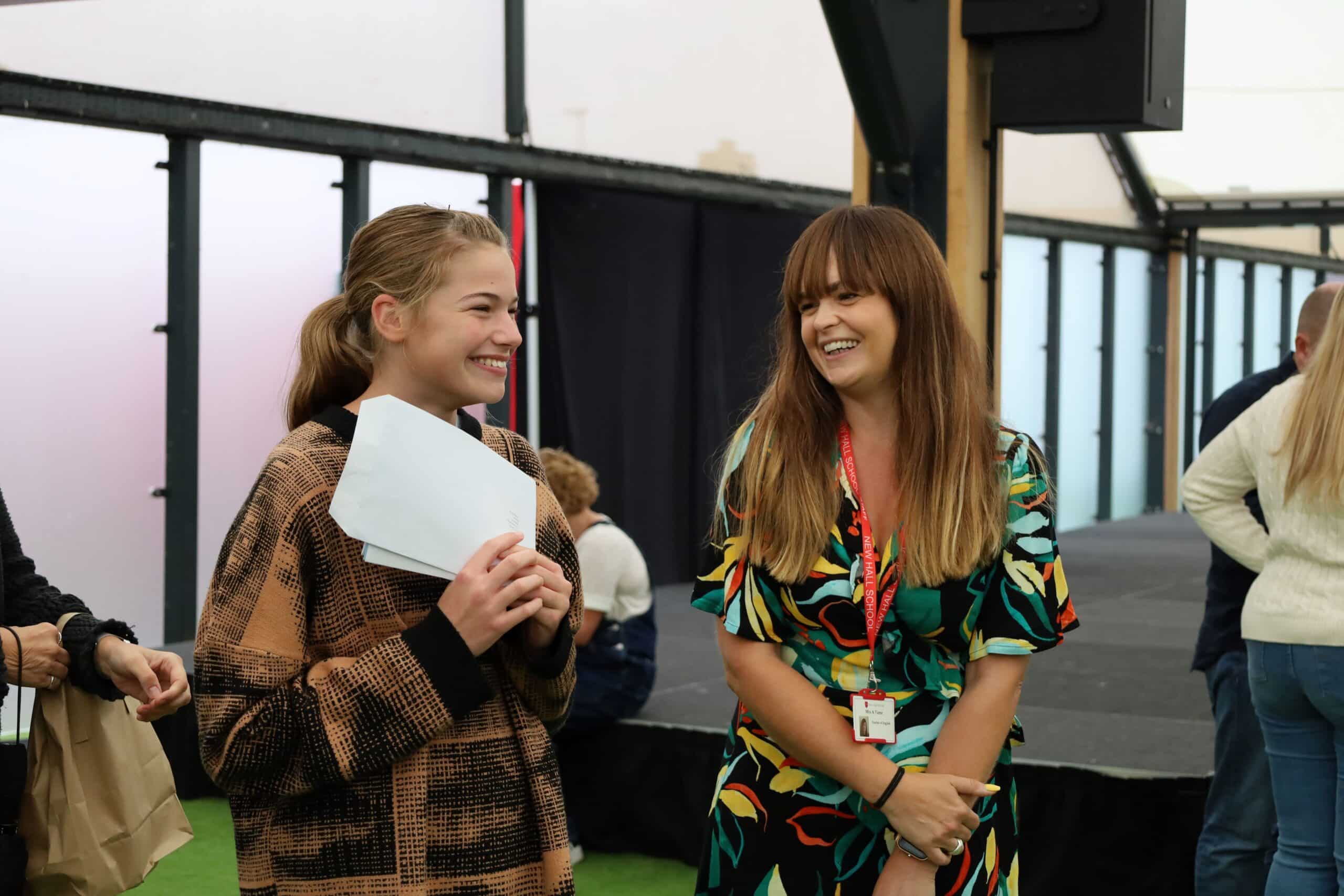 Year 11 students celebrate GCSE Results - New Hall School