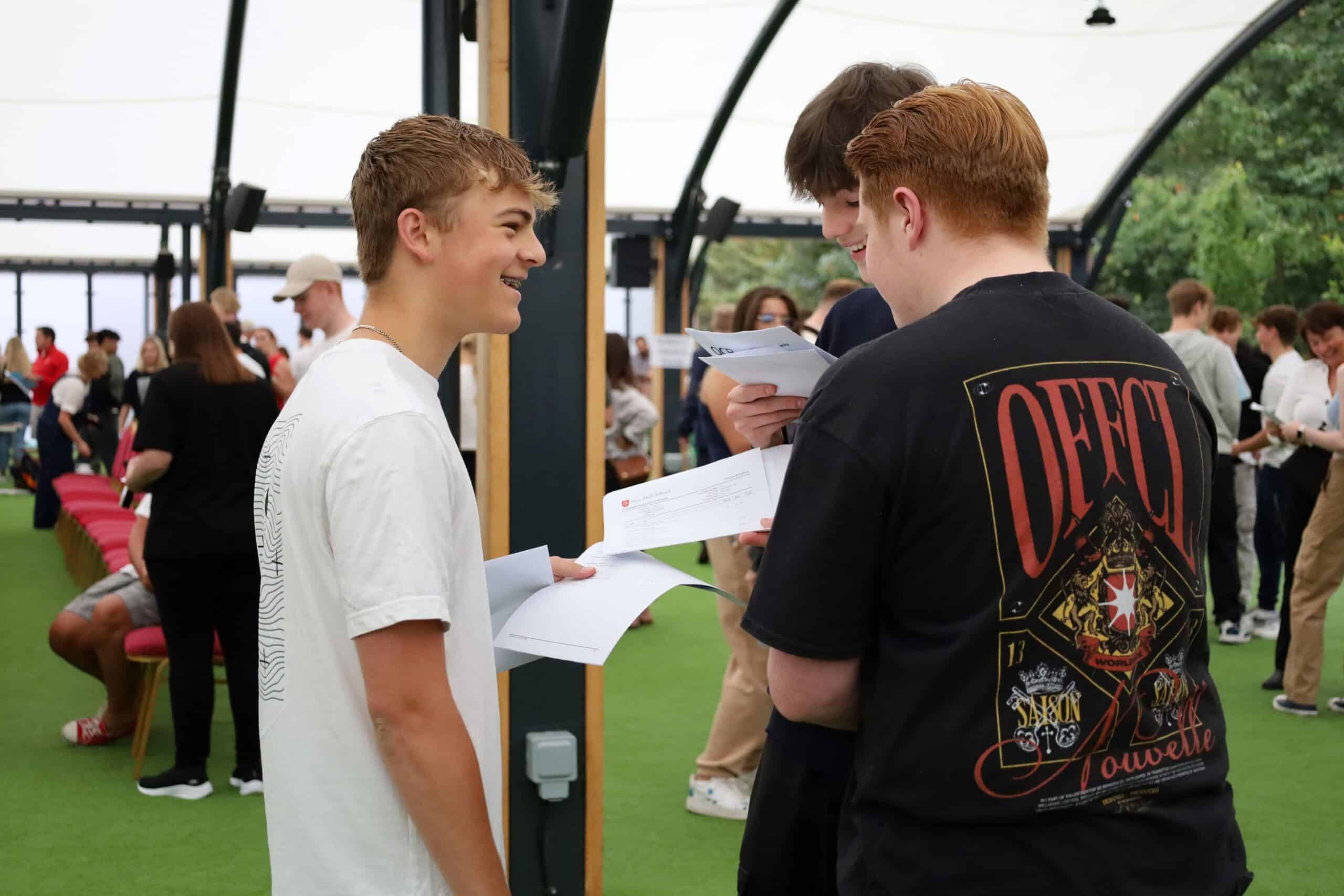 Year 11 students celebrate GCSE Results - New Hall School